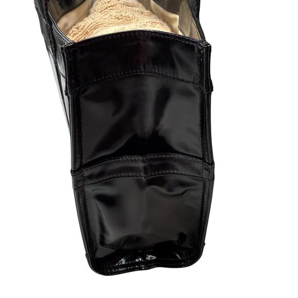 Tory Burch Patent Nylon Tote Bag Big Logo Black - Picture 6 of 16